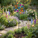 Buntes Windrad – Farbenspiel aus Metall für Garten und Terrasse